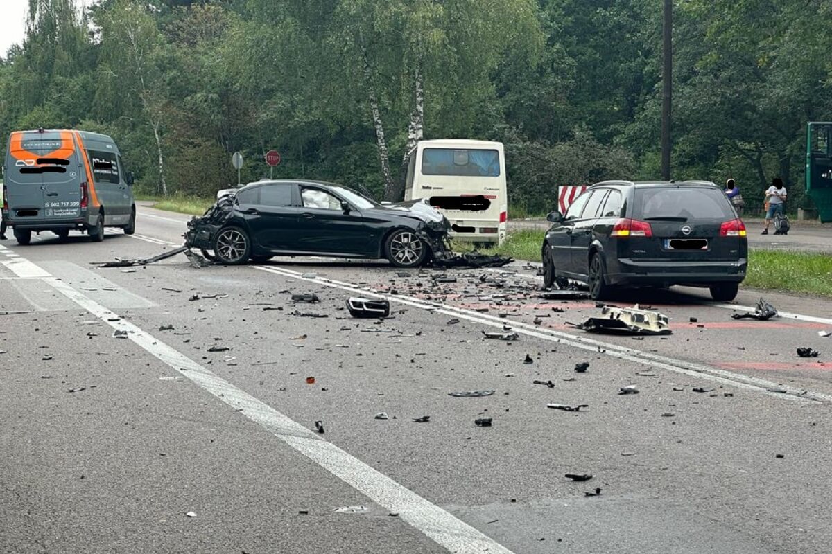 Wypadek na drodze krajowej nr 19 w Wandzinie