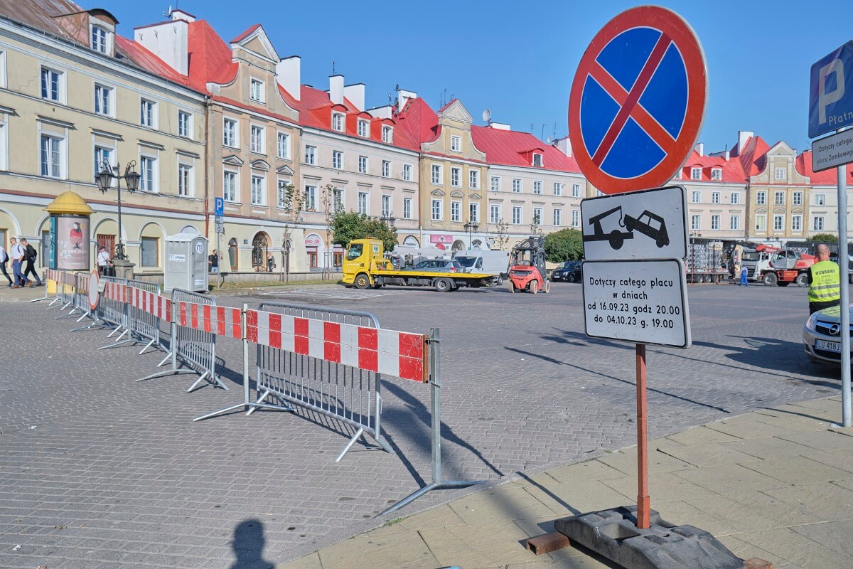 Plac Zamkowy zamknięty w dniach 16 września - 4 października