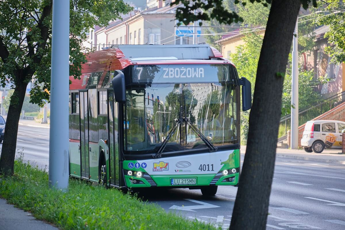 Autobus elektryczny Solaris MPK Lublin na linii nr 7