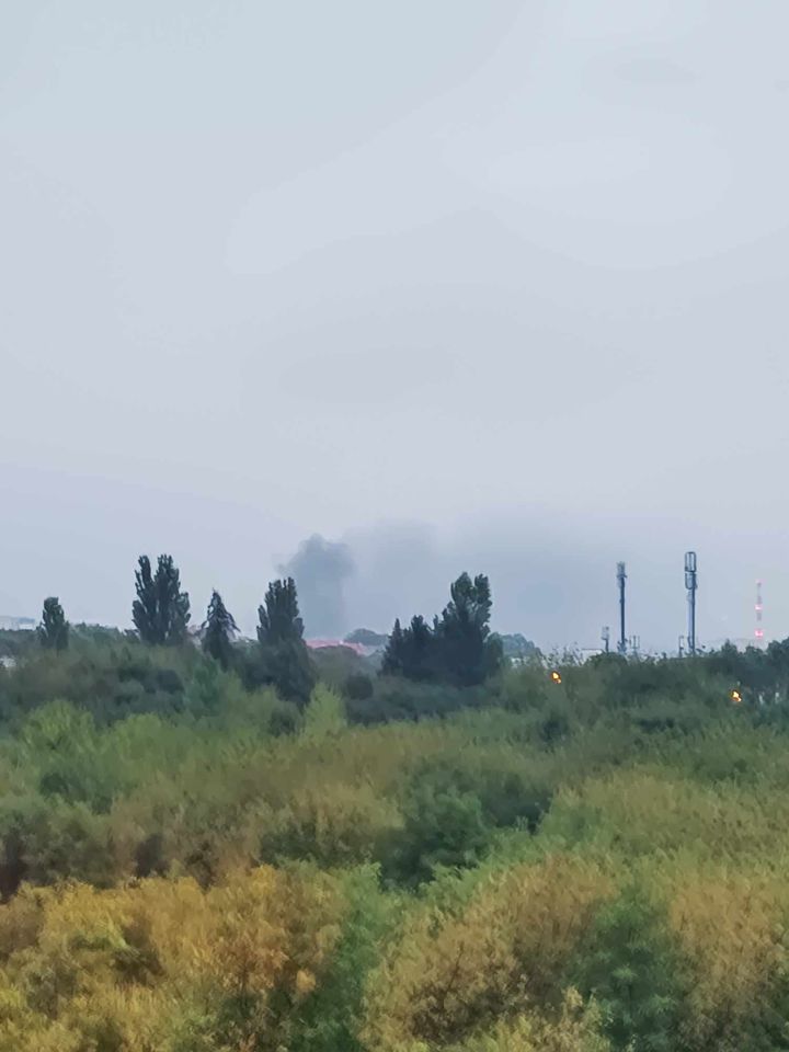 Dym nad Lublinem. Pożar garażu przy ul. Białkowska Góra widziany w dzielnicy Czechów