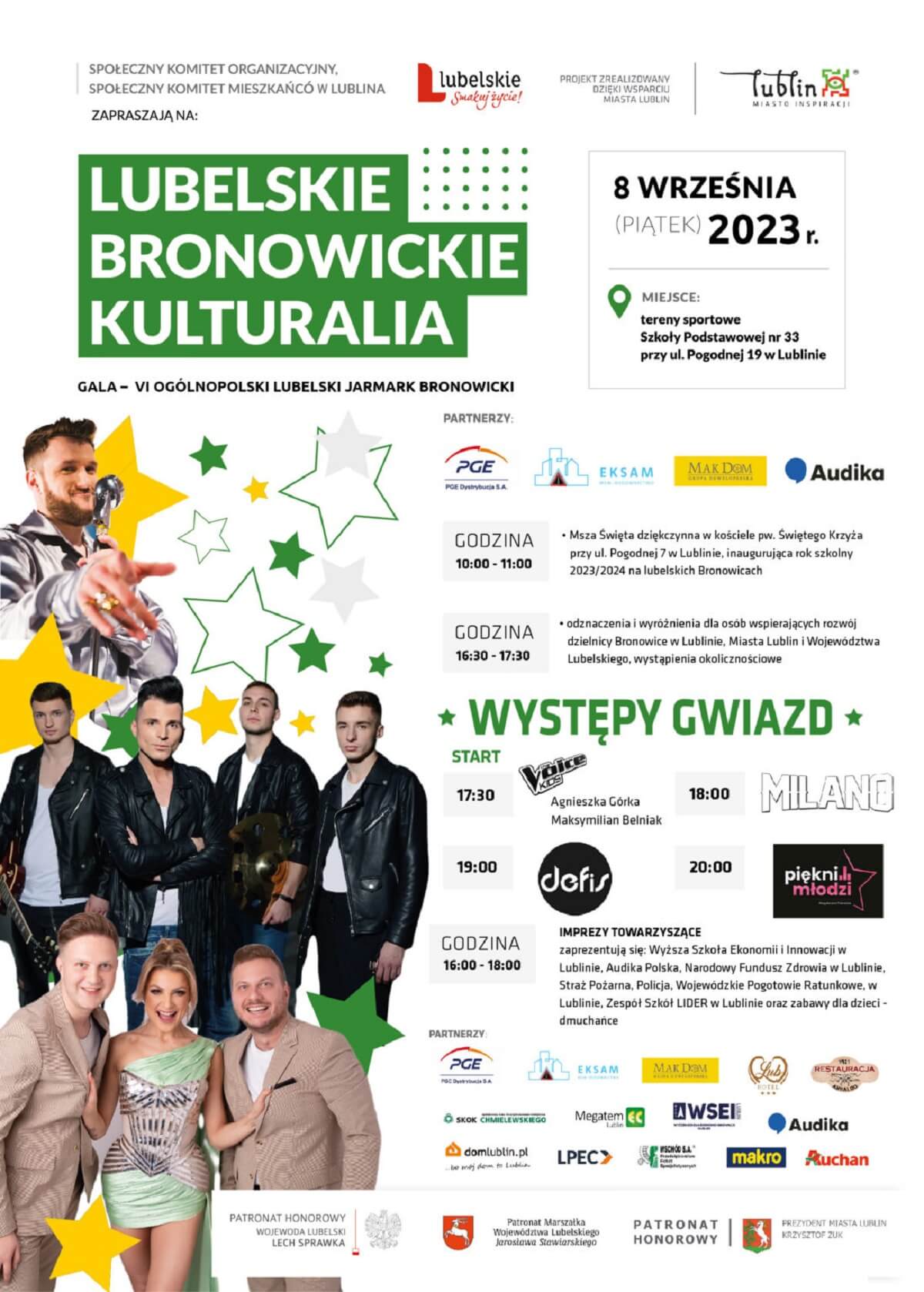 Lubelskie Bronowickie Kulturalia 2023 - plakat, program wydarzenia
