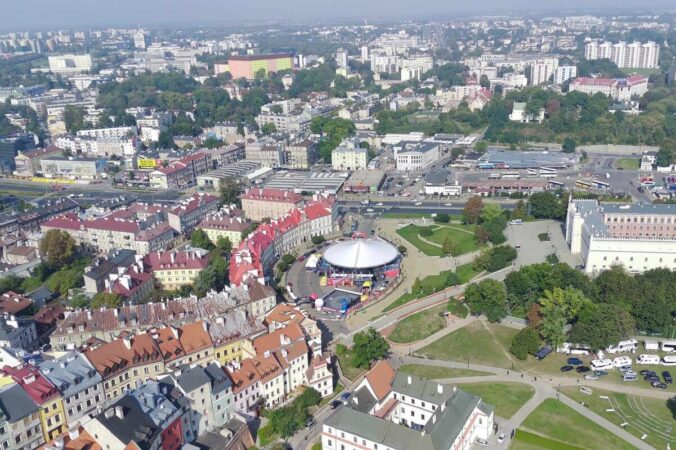 Lublin widziany z kamery drona