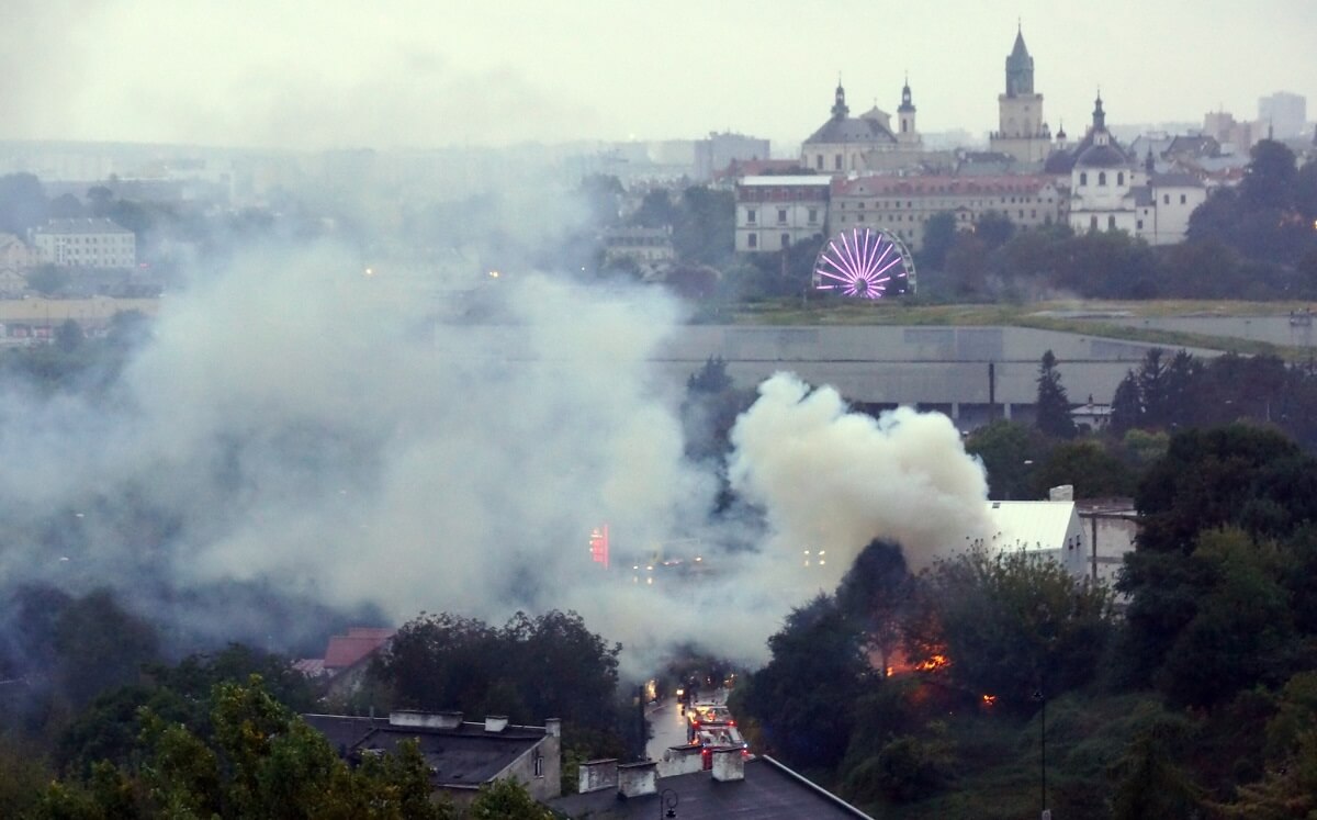 Pożar garażu przy ul. Białkowska Góra. Dym nad Lublinem