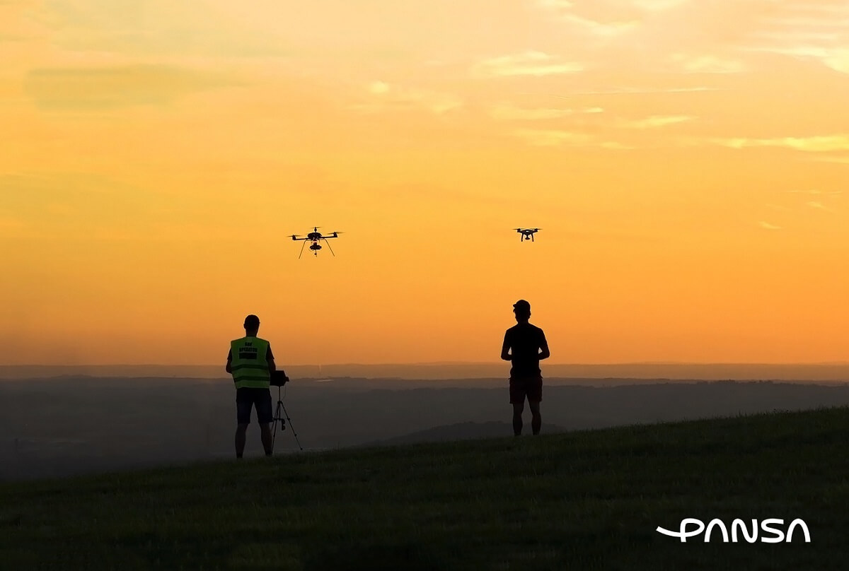 Operatorzy dronów - lot testowy