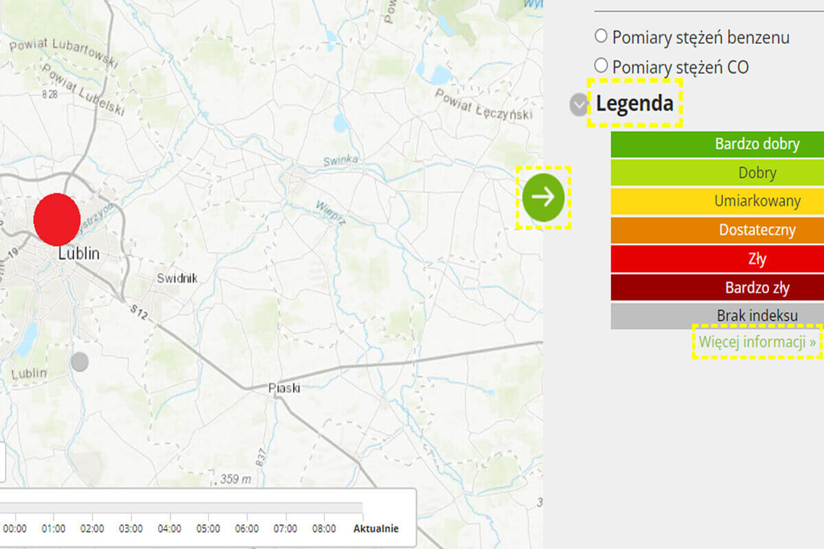 Indeks jakości Powietrza Lublin