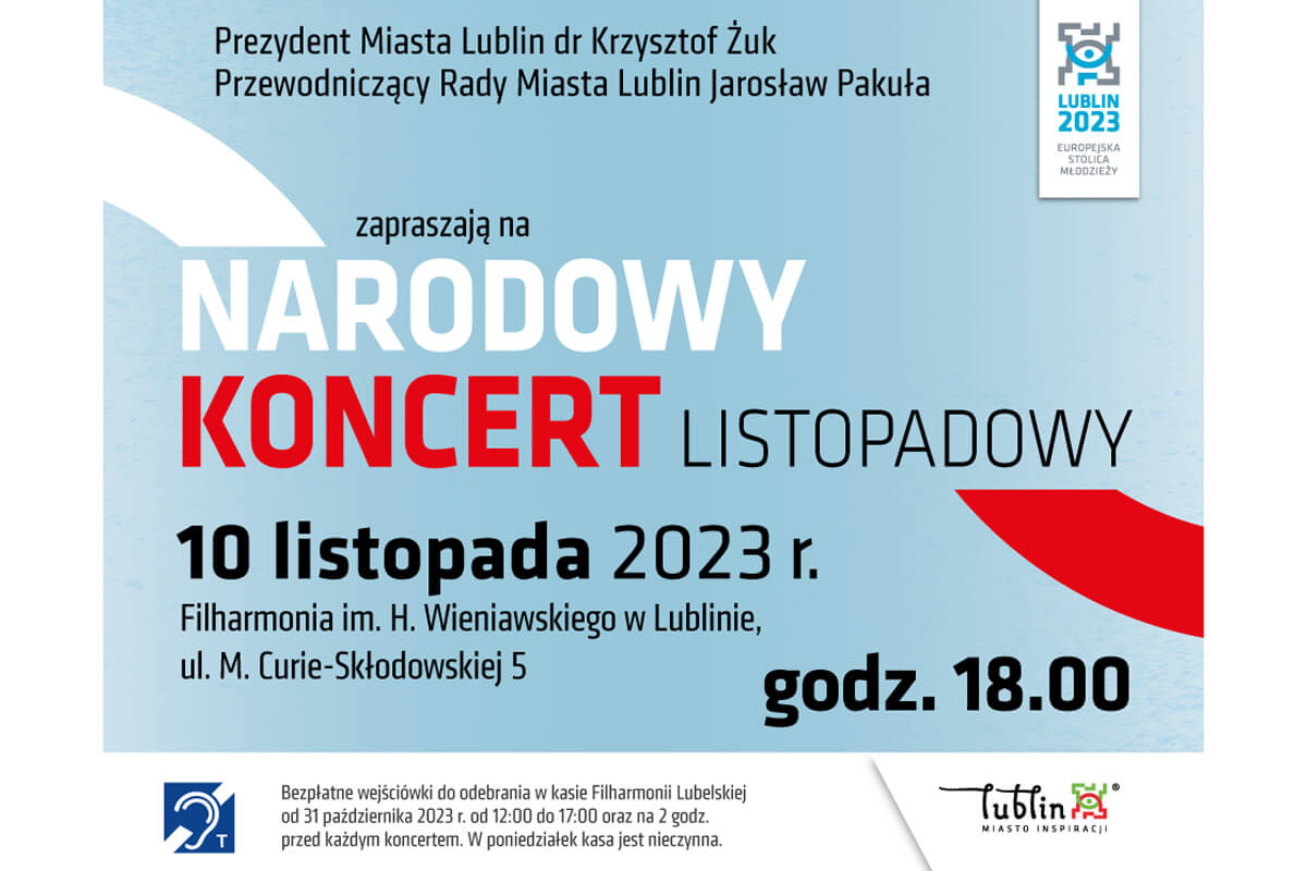 Narodowy koncert Listopadowy Filharmonia Lublin