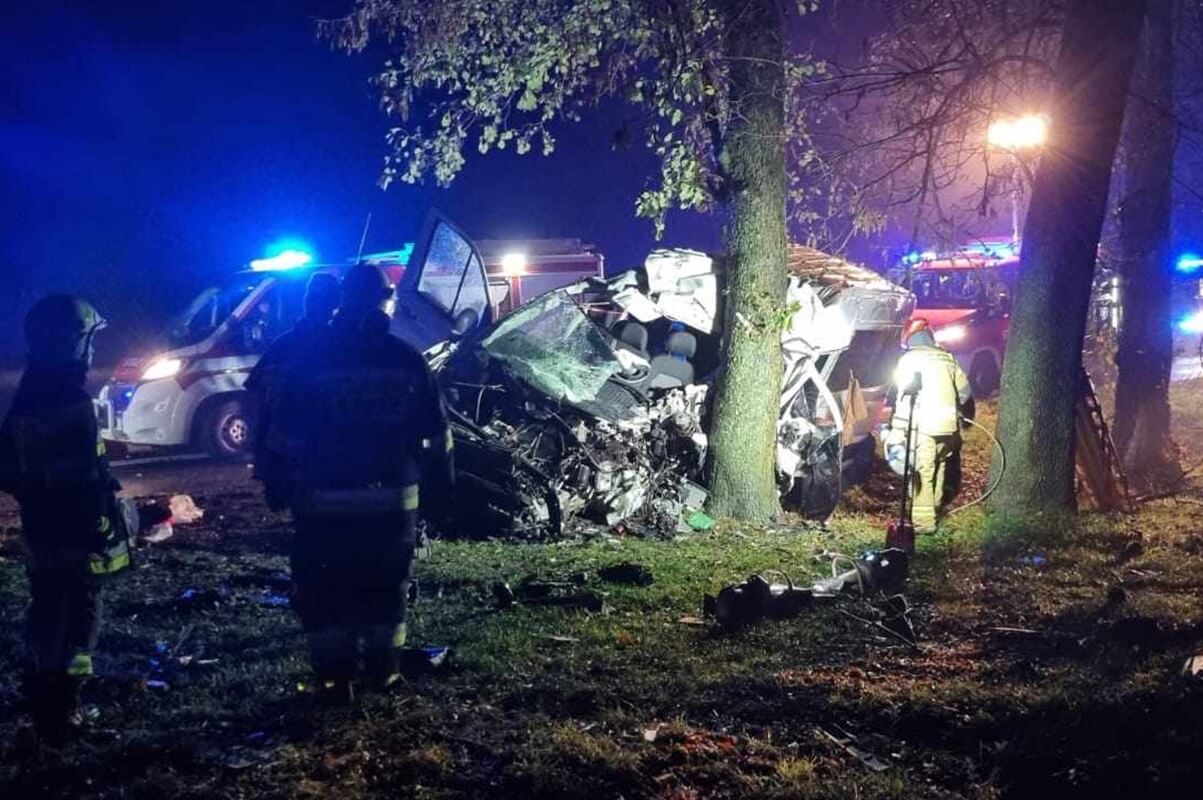 Tragiczny wypadek busa w Wereszynie
