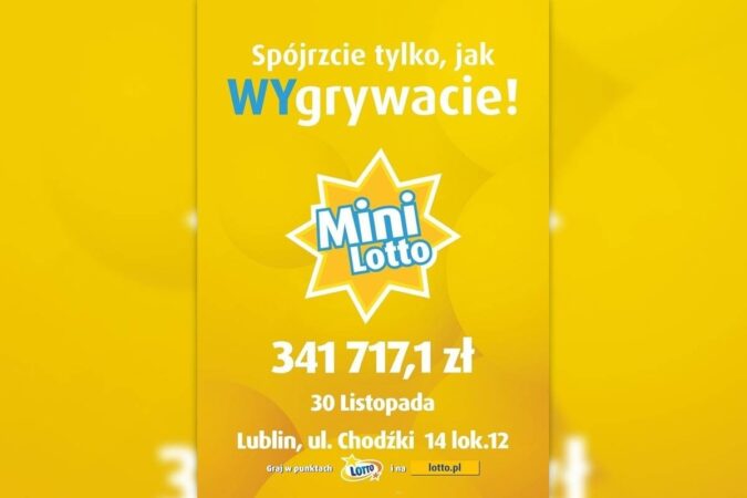 grafika mini lotto z wygraną w Lublinie