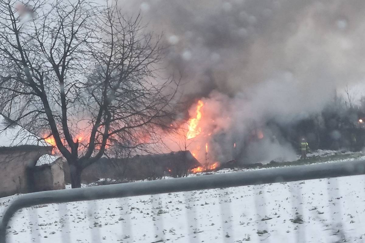 Pożar domu w Łuszczowie