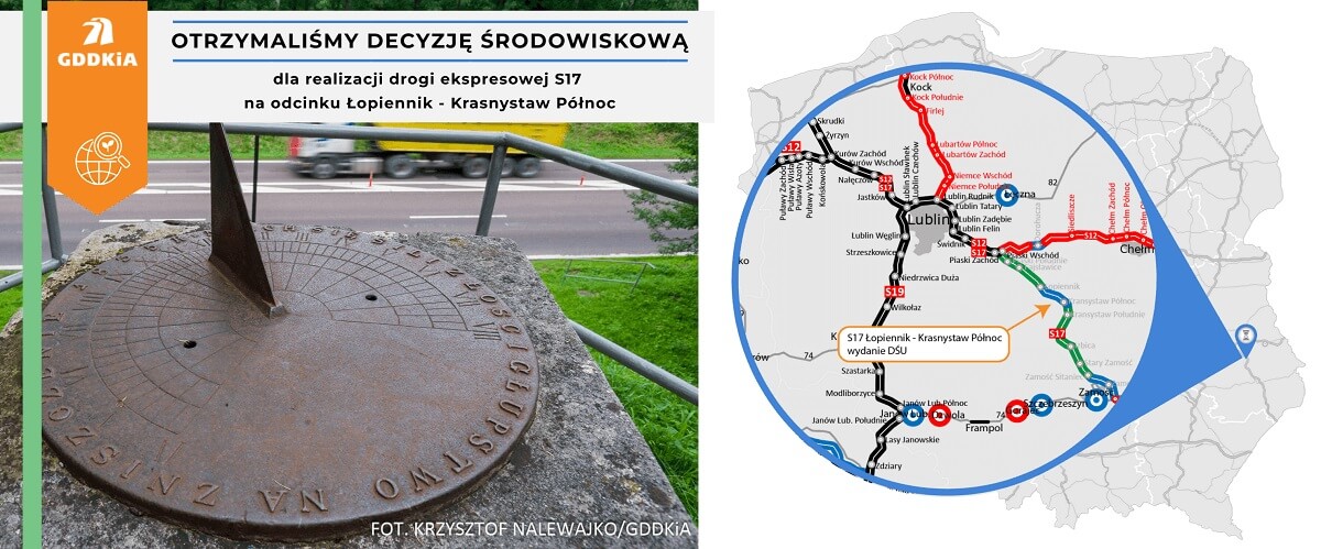 Więcej dróg szybkiego ruchu na Lubelszczyźnie. Dwa odcinki S17 i 125 km w przygotowaniu 2 Decyzje środowiskowe GDDKiA