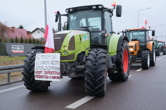 Protest rolników w Maryninie