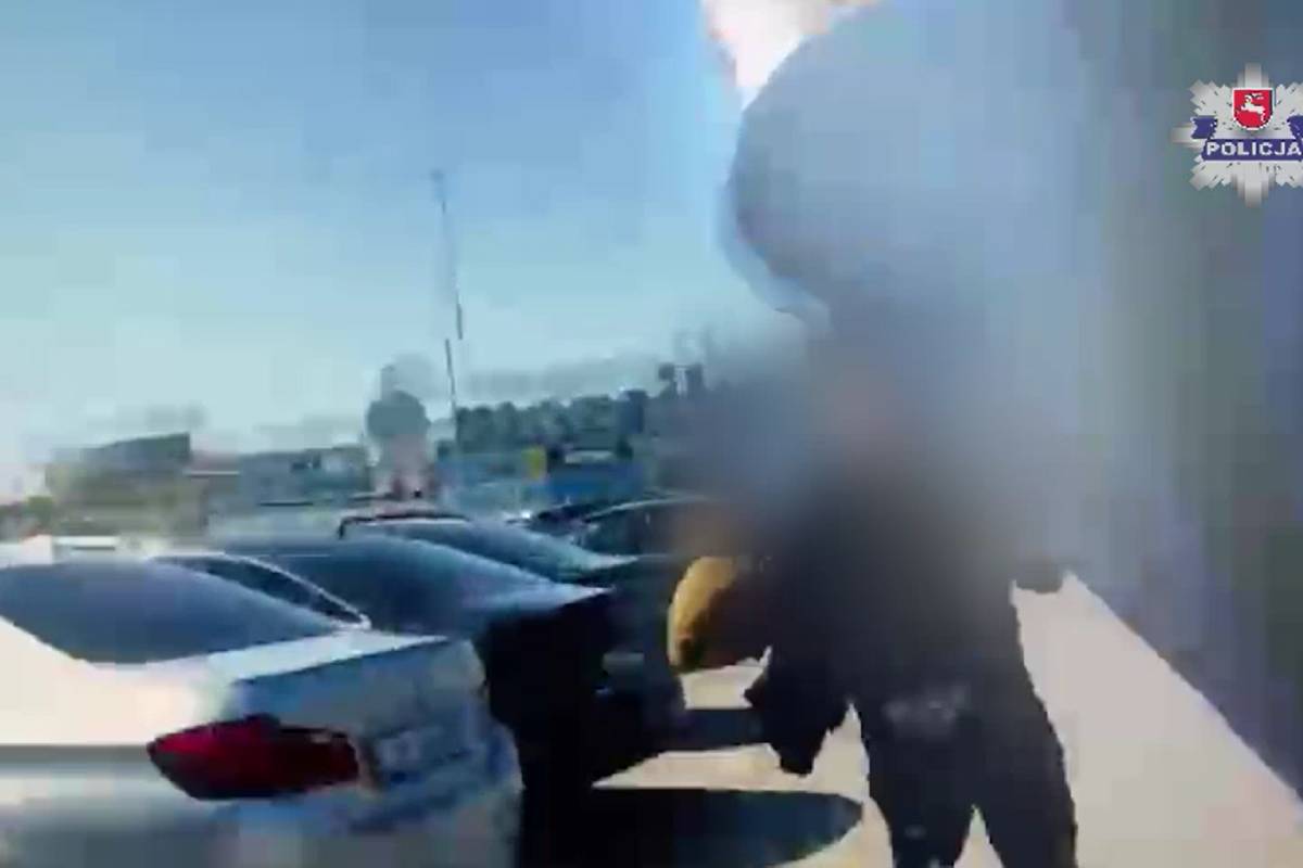 Akcja policji w OBI. Na widok funkcjonariusza zaczął uciekać, policjant użył tasera. Zatrzymany to 36-latek z Lublina