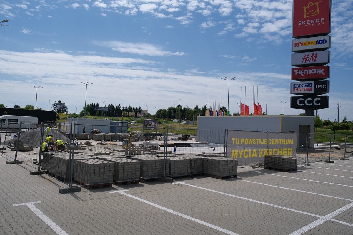 Budowa Centrum Mycia Karcher Lublin przy Ikei i Skende
