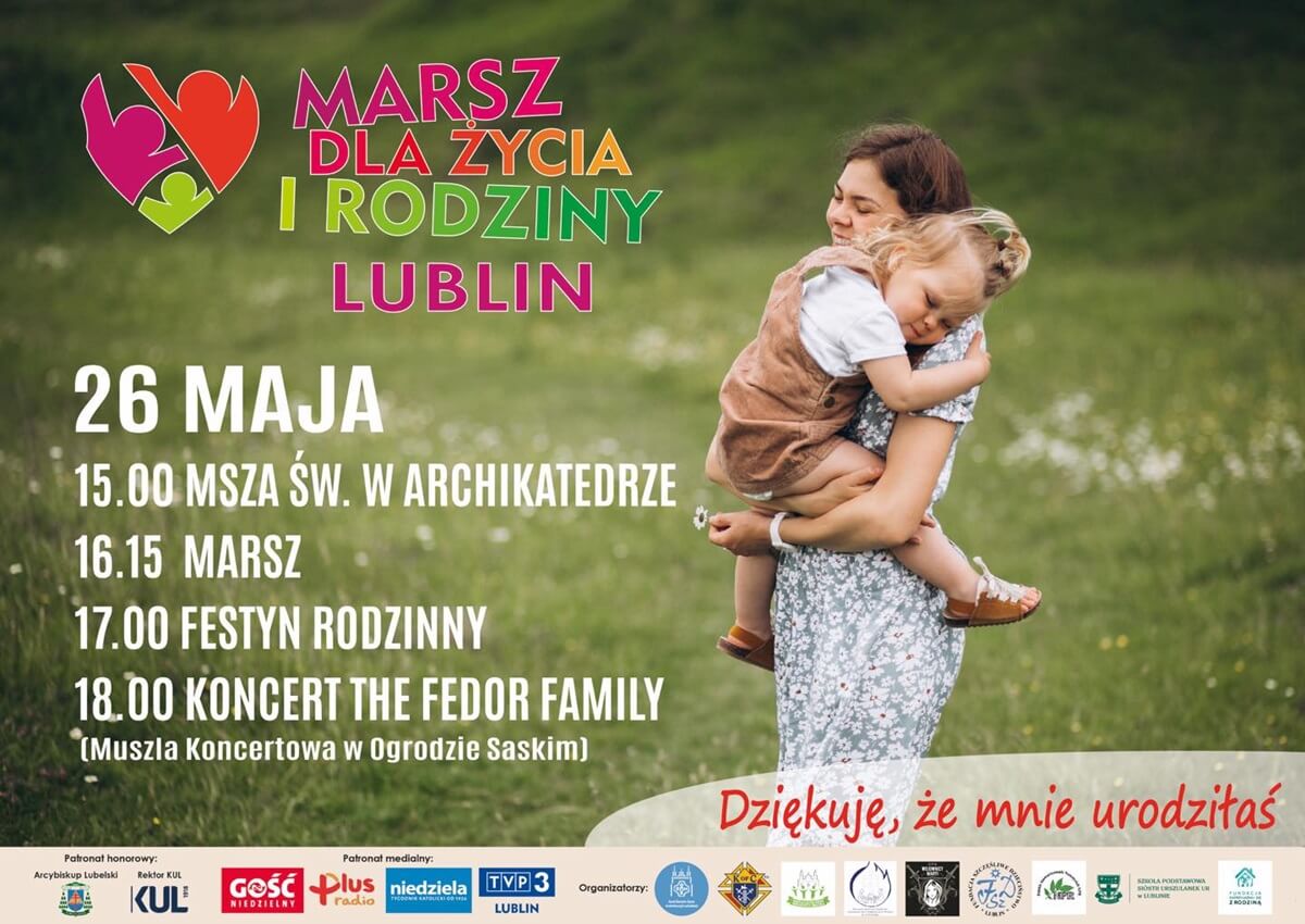 Marsz dla Życia i Rodziny w Lublinie 2024 - plakat