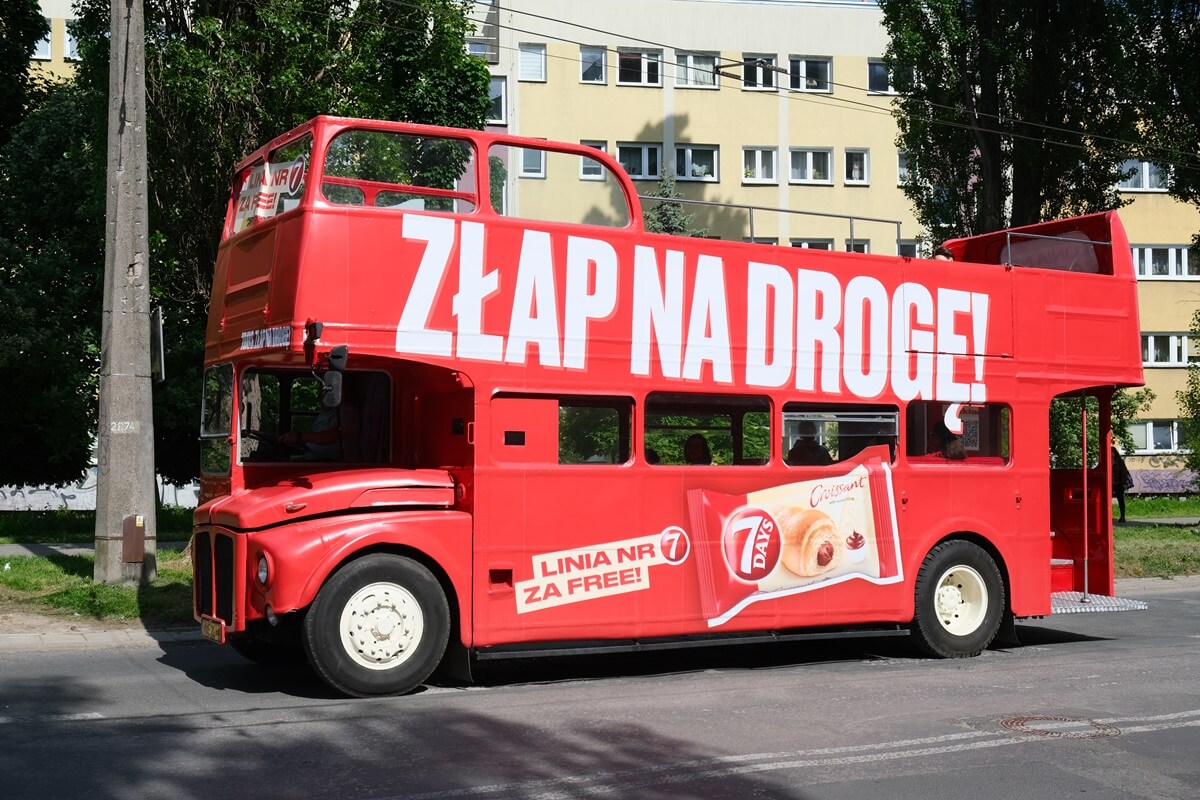 Piętrowy autobus 7Days w Lublinie