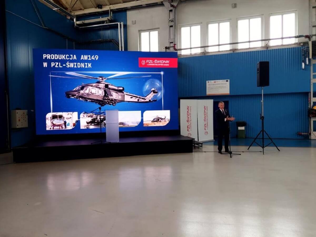 Otwarcie linii produkcyjnej śmigłowców AW-149 dla Polskich sił zbrojnych w PZL-Świdnik | fot. mat. prasowe PZL Świdnik