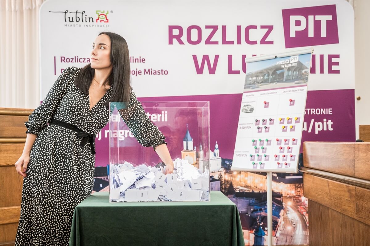 Losowanie nagród w loterii Rozlicz PIT w Lublinie