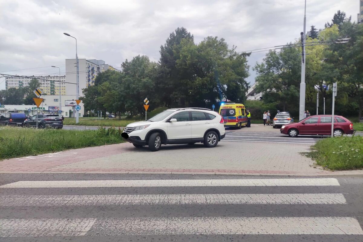 Potrącenie rowerzysty na al. Andersa