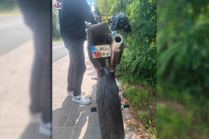27-letni motocyklista zatrzymany za jazdę na jednym kole