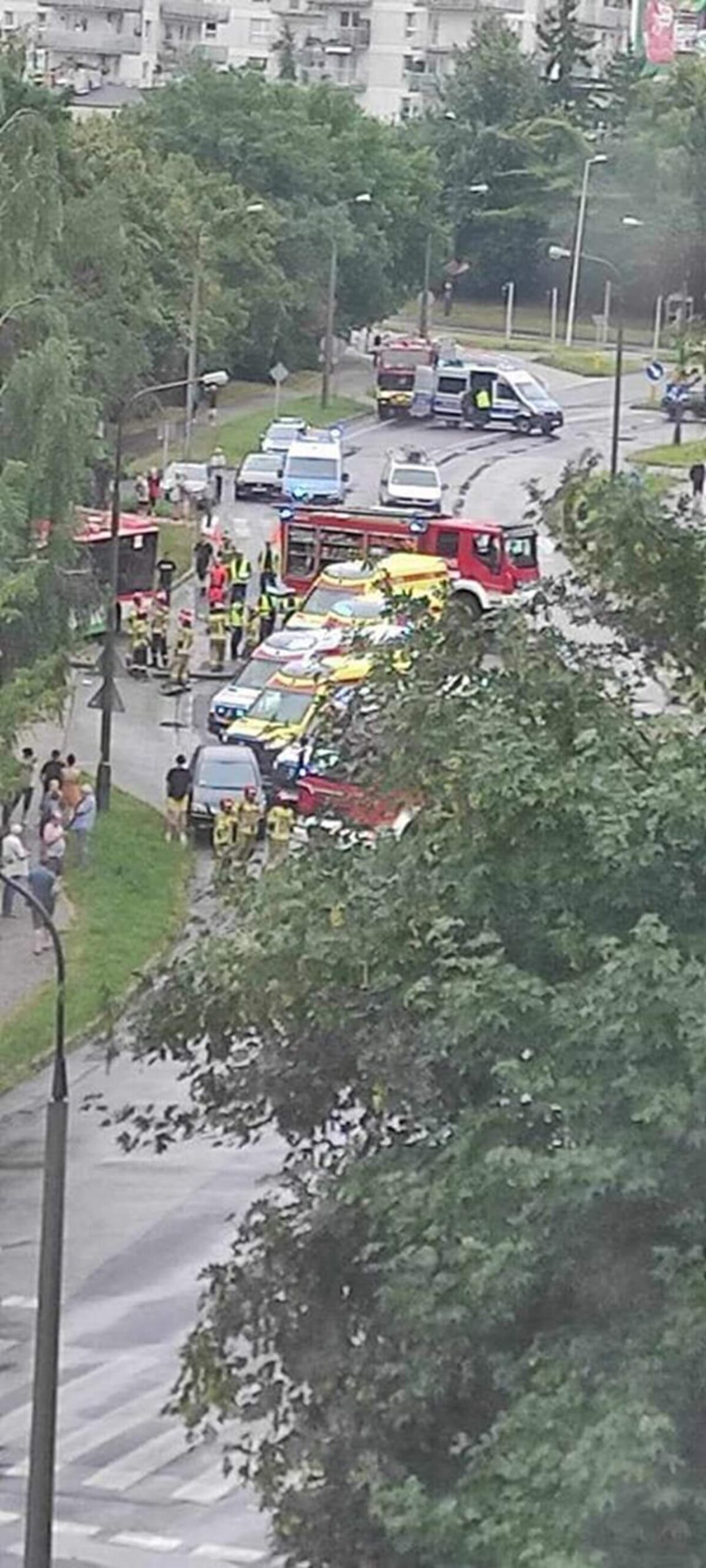 Autobus wjechał w przystanek na ul. Romera w Lublinie