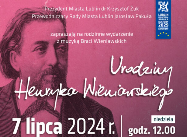 Plakat promujący koncert Henryka Wieniawskiego
