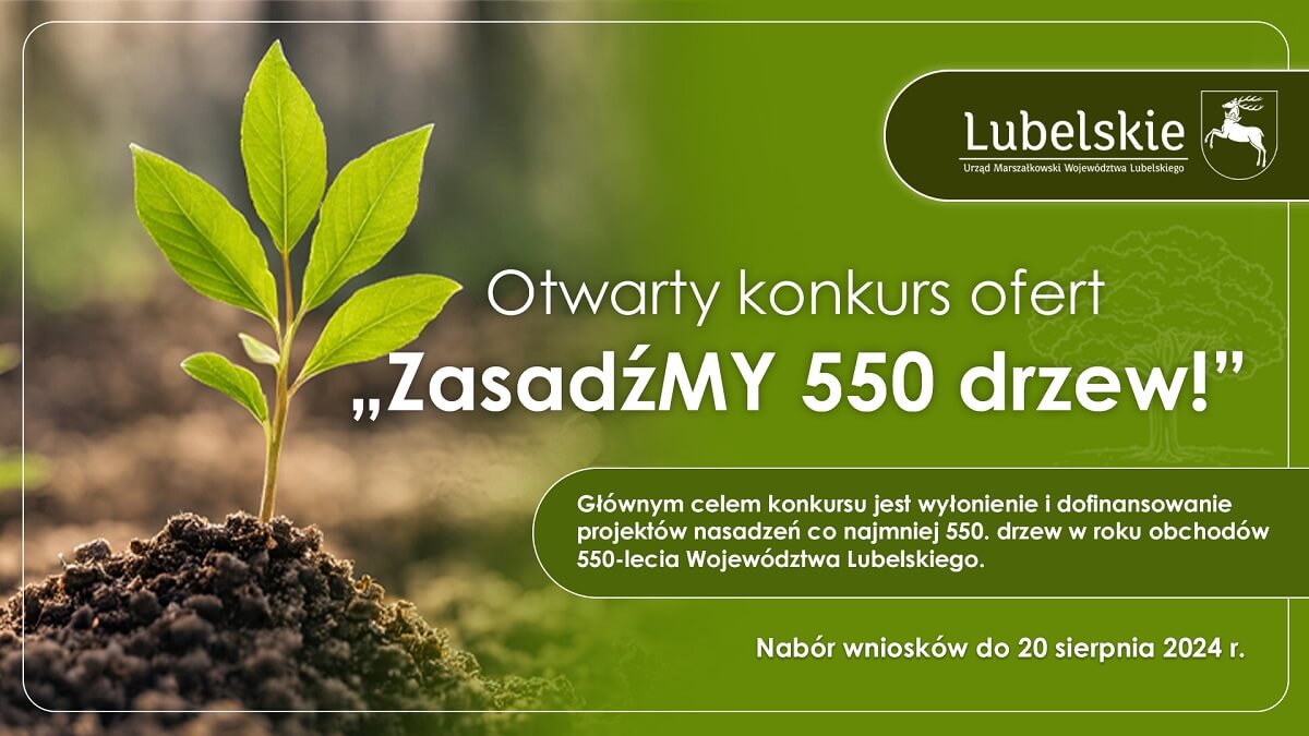 Województwo lubelskie sadzi drzewa. Konkurs na 550 nowych nasadzeń