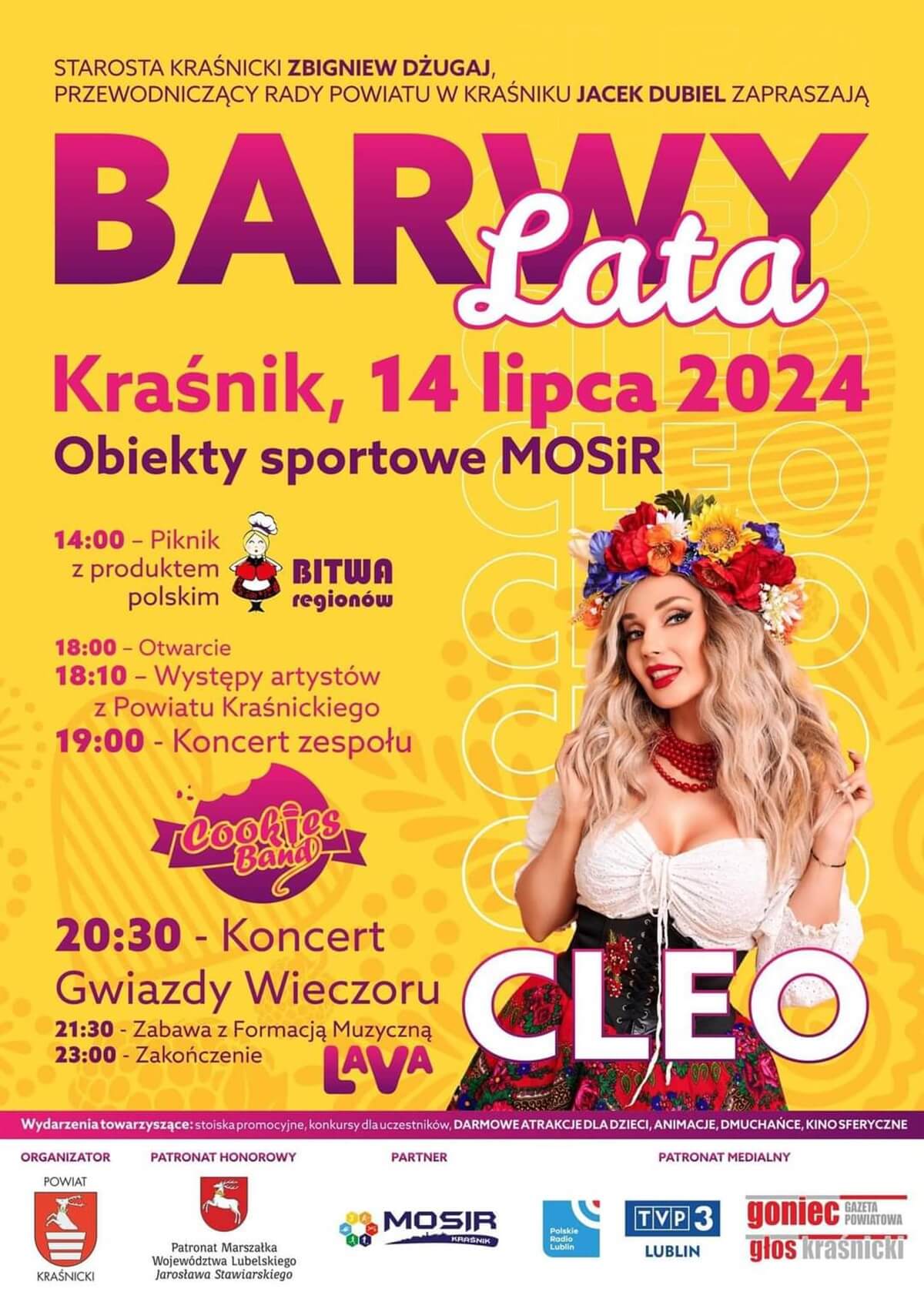 Barwy Lata w Kraśniku 2024 - plakat, program