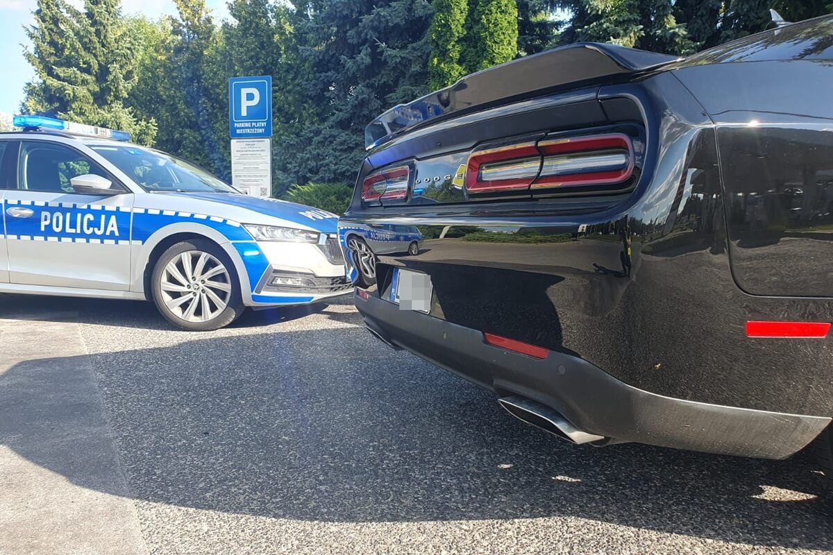 Dodge zatrzymany do kontroli policji w Lublinie