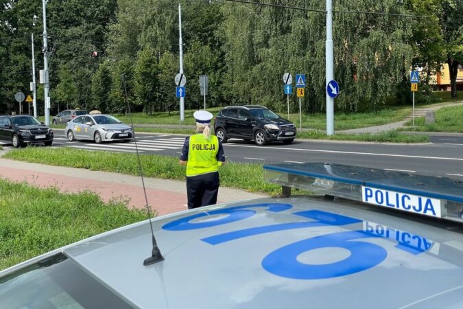 Kontrola policyjna na ul. Jana Pawła II w Lublinie