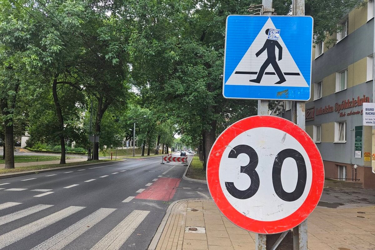 Ograniczenie prędkości do 30 km/h i zwężenie jezdni na ul. Wyszyńskiego