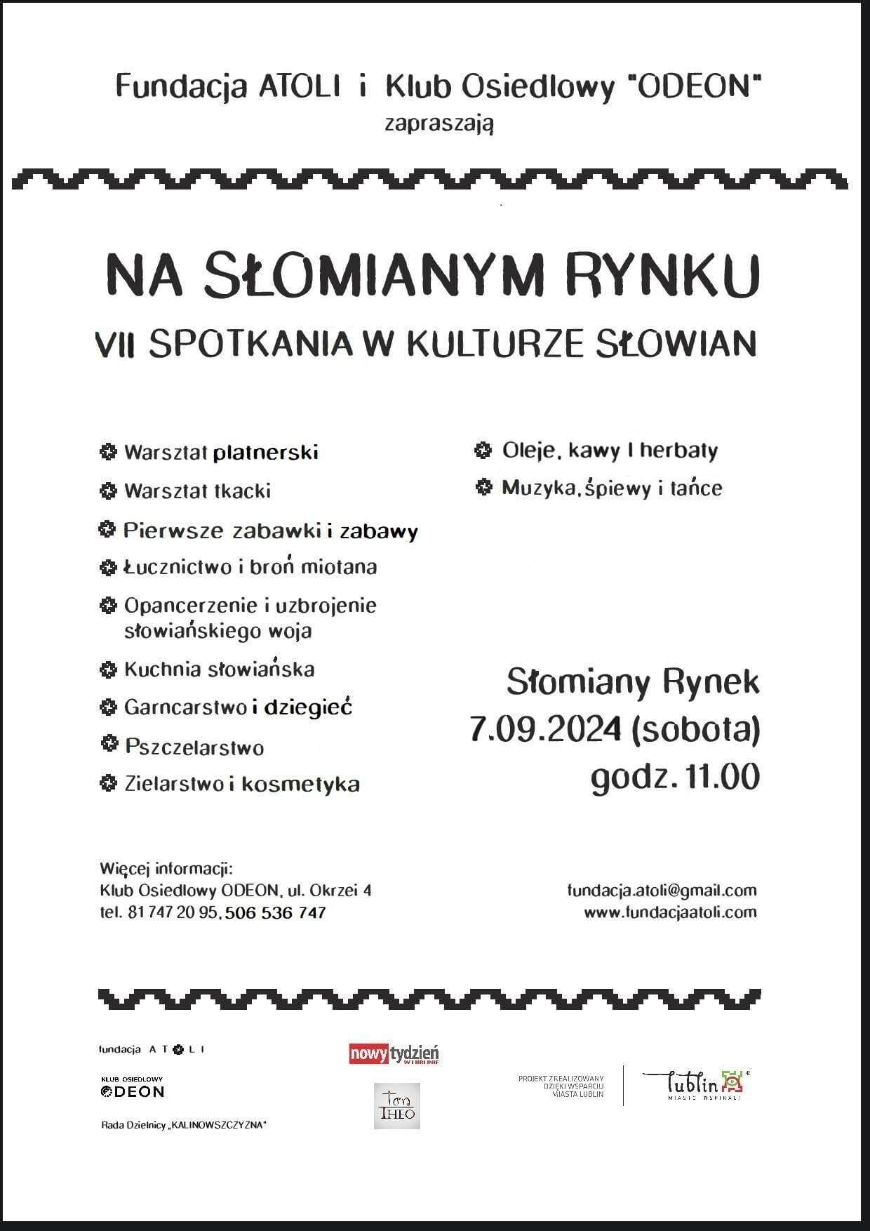 Plakat imprezy Na słomianym rynku w Lublinie