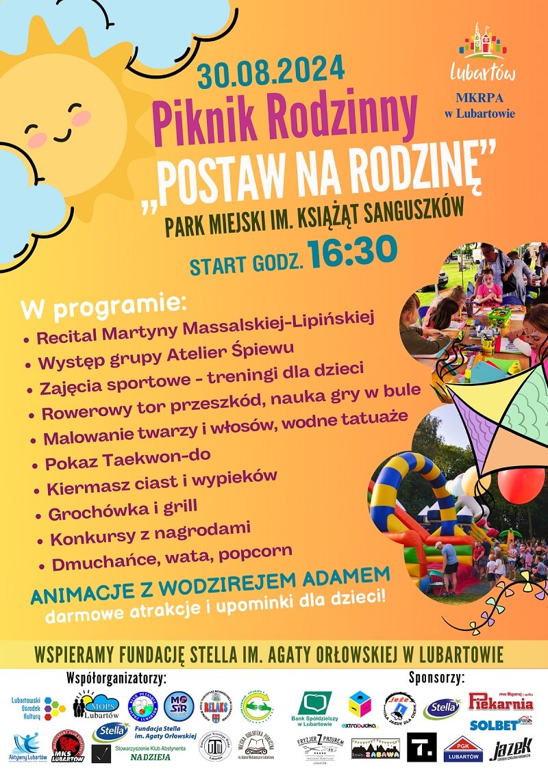 Plakat piknik rodzinny Lubartów