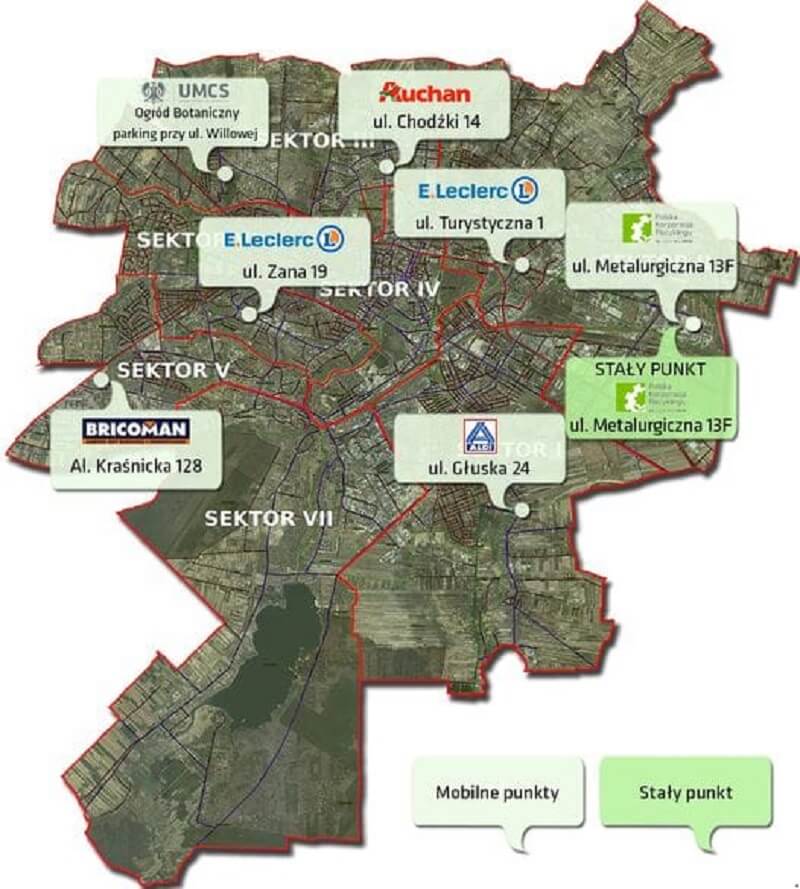 Mapa zbiórki elektroodpadów