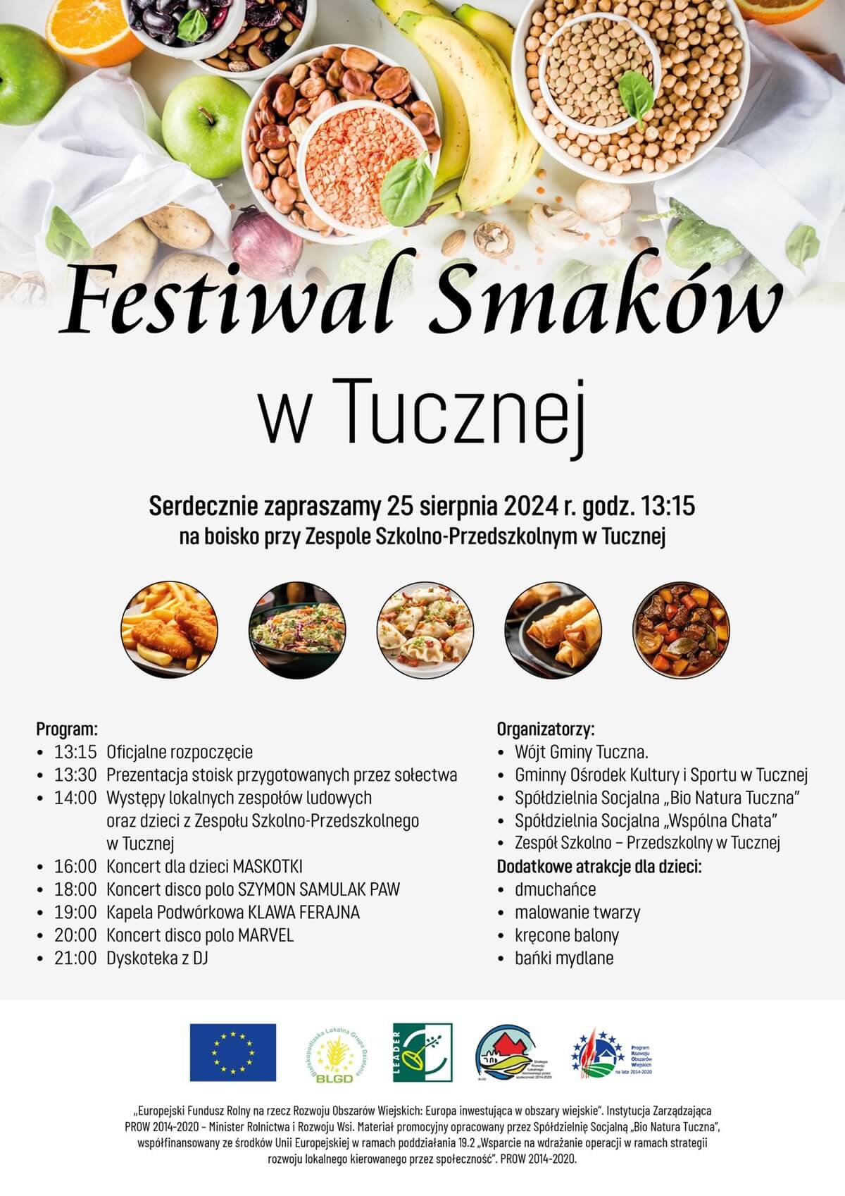 Festiwal Smaków w Tucznej 2024 - plakat, program wydarzenia