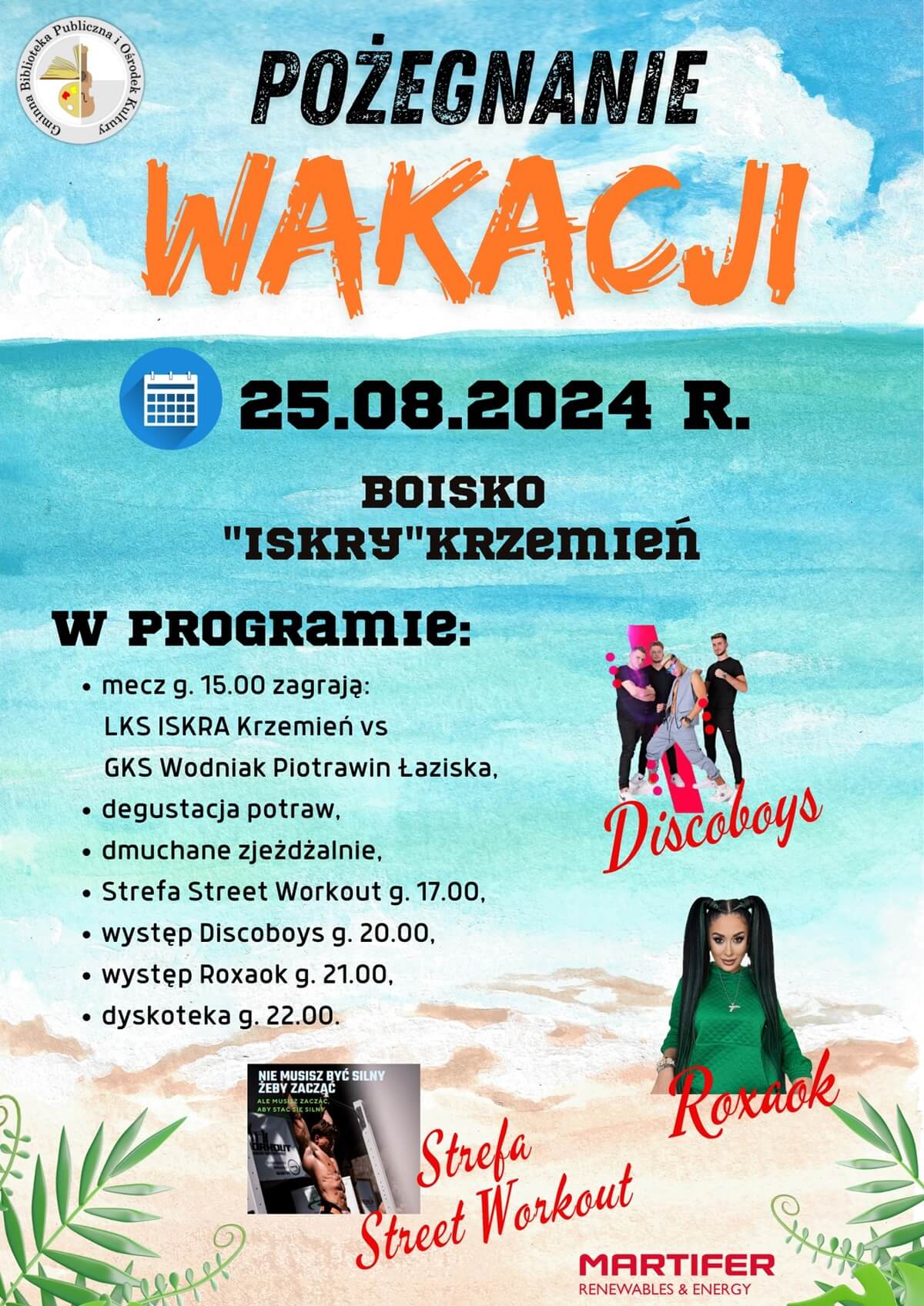 Pożegnanie wakacji w Krzemieniu 2024 - plakat, program wydarzenia