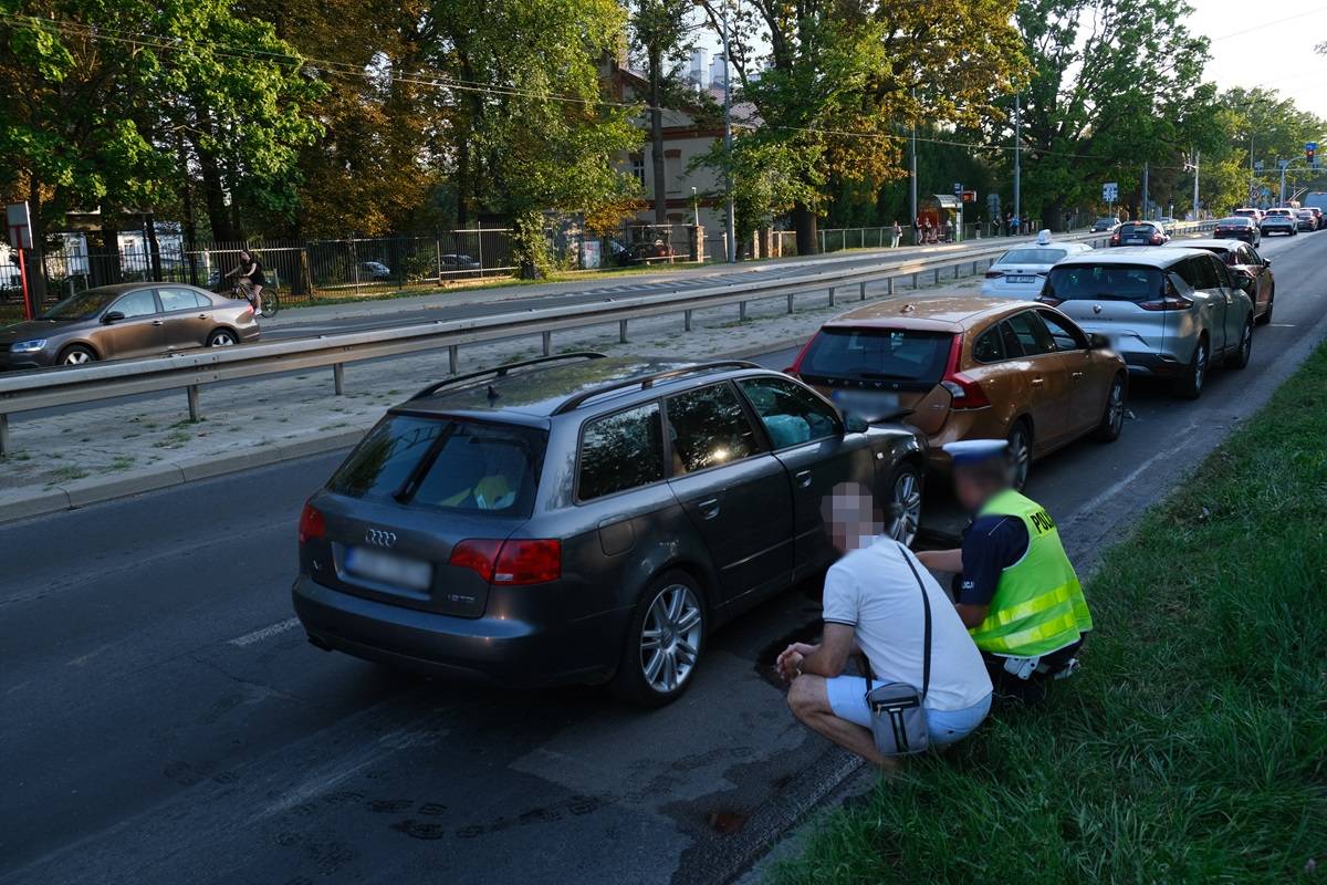 Zderzenie czterech aut na al. Kraśnickiej