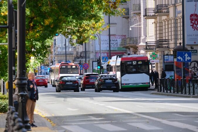 Autobusy przegubowe MPK Lublin na Krakowskim Przedmieściu