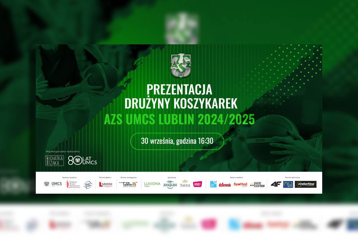 grafika prezentacja drużyny koszykarek AZS UMCS Lublin