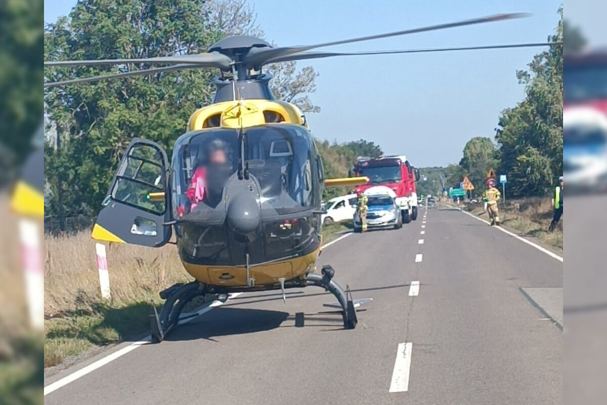 Wypadek na drodze krajowej 82 – Motocykliści w rowie po manewrze kierowcy Kia