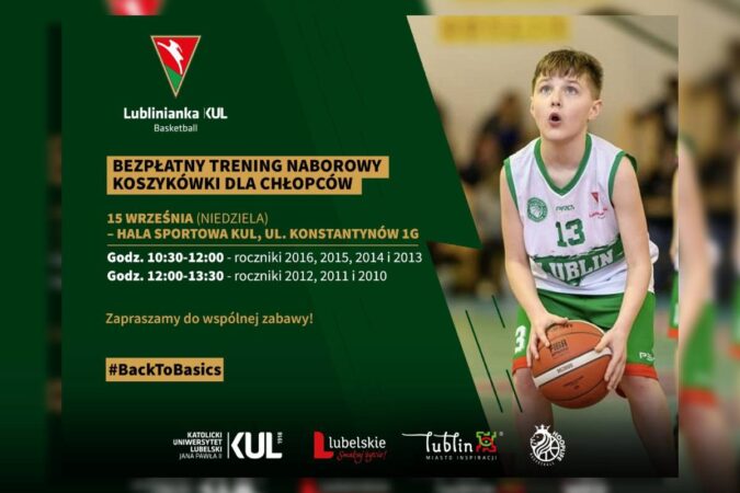 Lublinianka KUL Basketball bezpłatny trening koszykówki dla chłopców