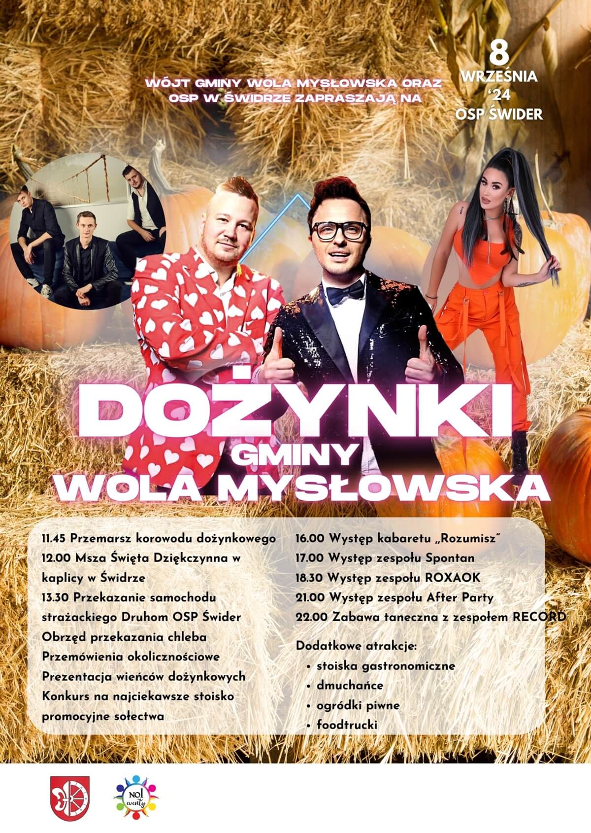 Dożynki w Świdrze 2024 - plakat, program wydarzenia