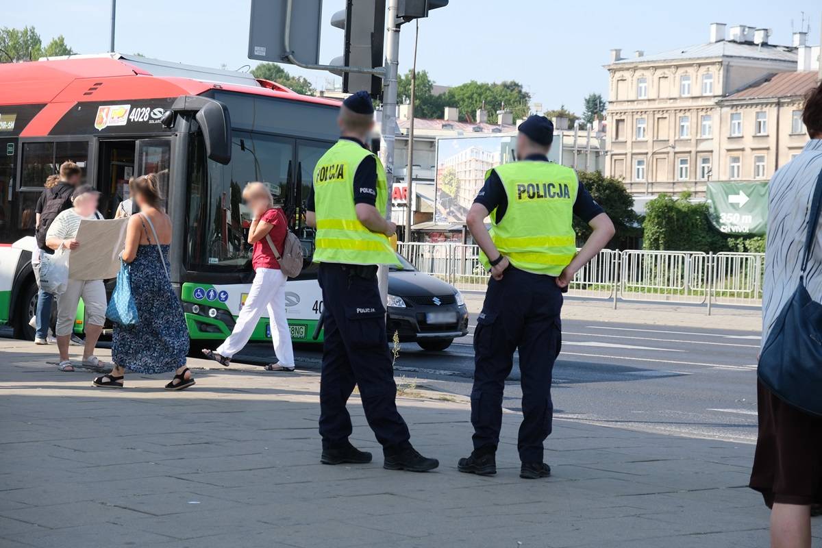 Policjanci w centrum Lublin