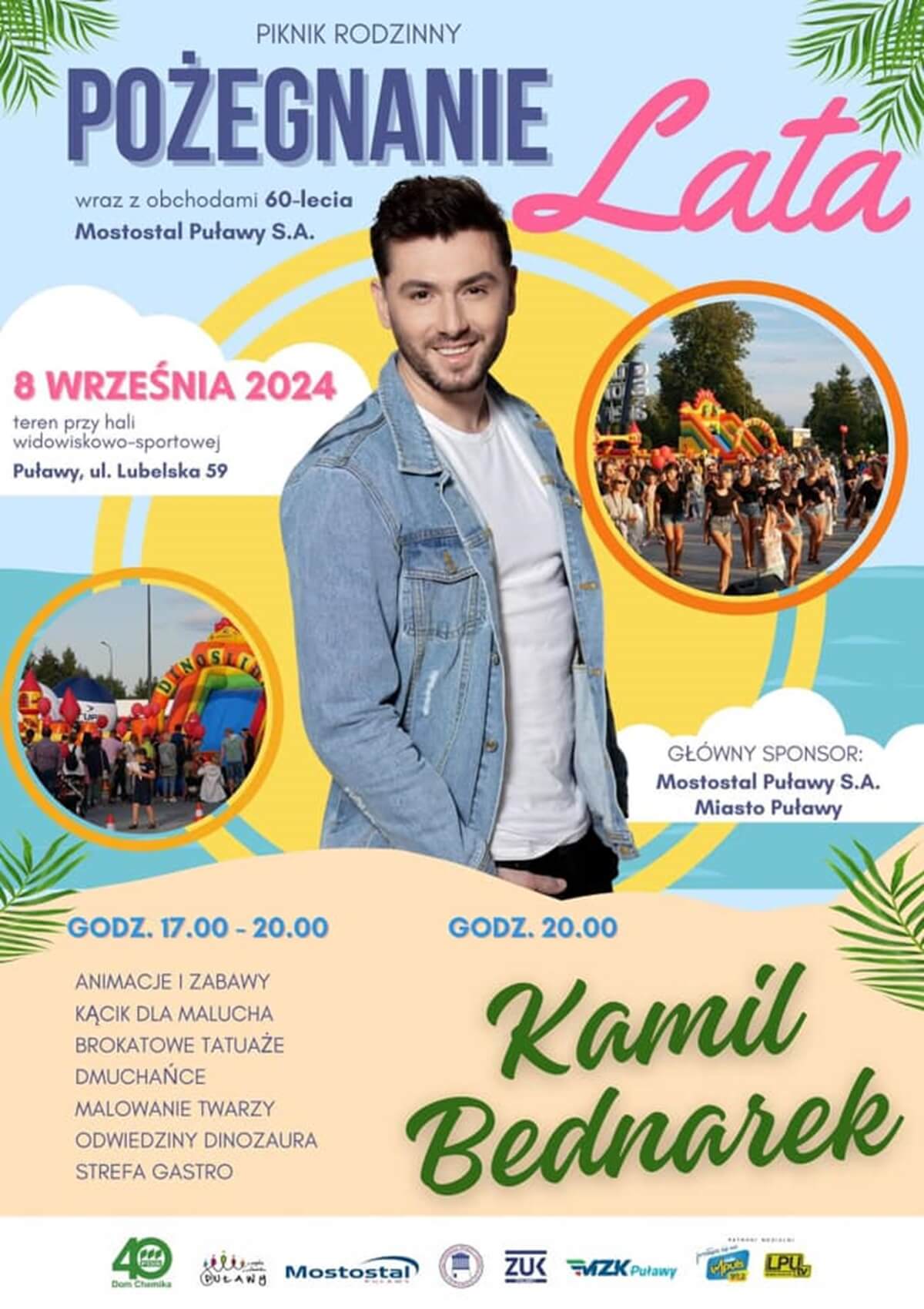 Piknik rodzinny Pożegnanie Lata w Puławach 2024 - plakat, program wydarzenia