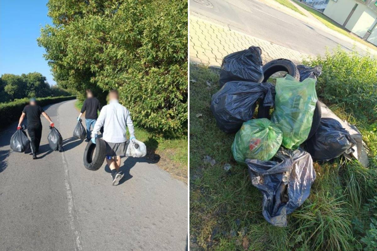 Skazani z Aresztu Śledczego w Lublinie posprzątali okolice stadionu żużlowego