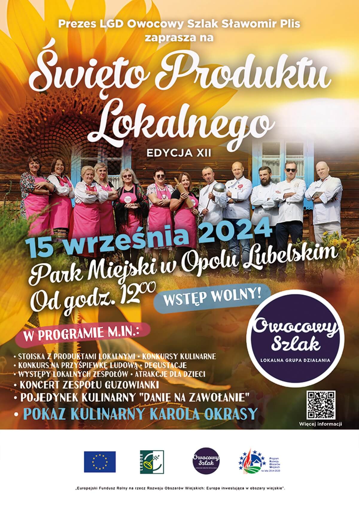 Święto Produktu Lokalnego w Opolu Lubelskim 2024 - plakat, program wydarzenia