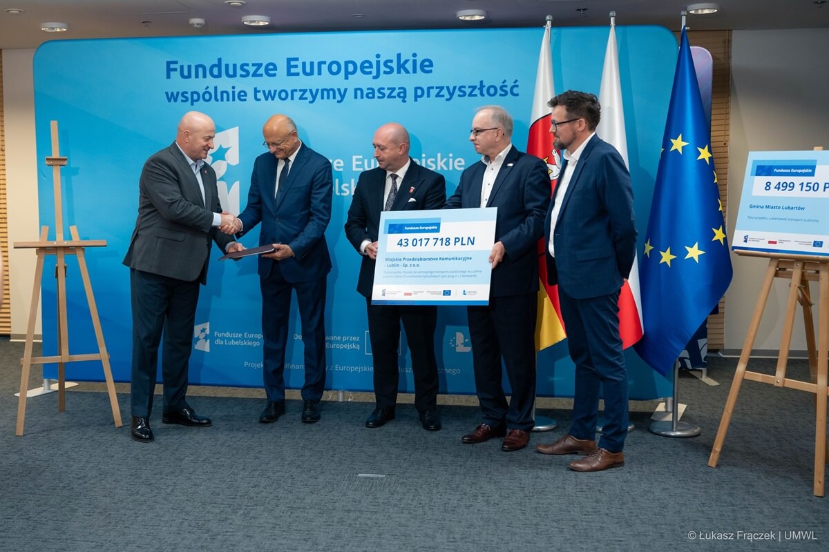 Umowa na dofinansowanie w wysokości 43 mln zł na zakup przez MPK Lublin 20 autobusów hybrydowych typu plug-in