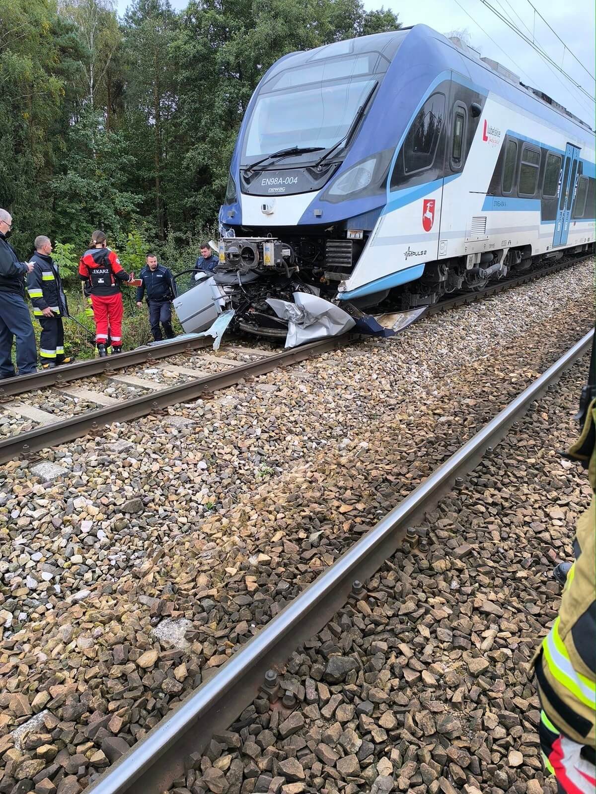 Wypadek na przejeździe kolejowym w Grabowie Szlacheckim