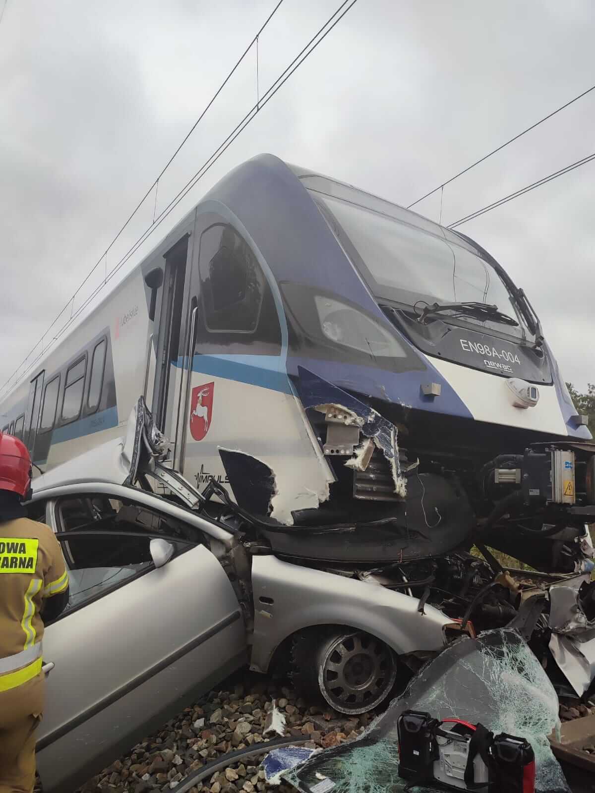 Wypadek na przejeździe kolejowym w Grabowie Szlacheckim