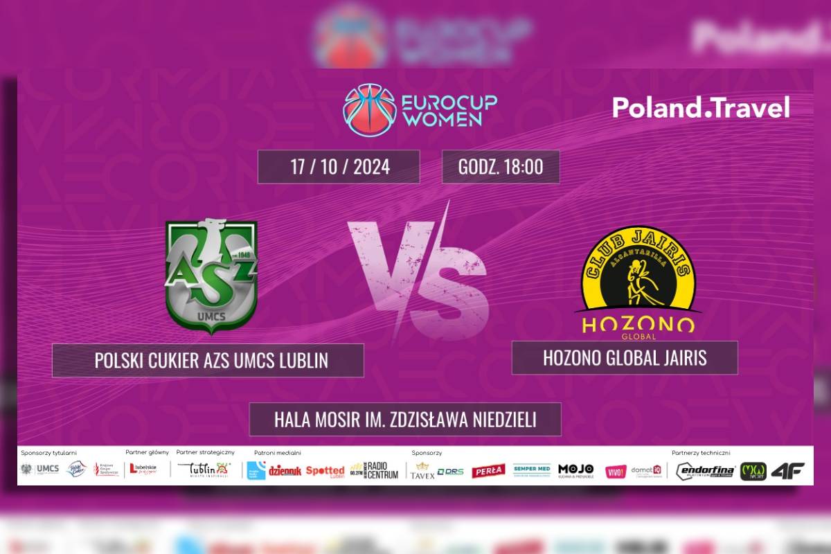 grafika EuroCup Women Polski Cukier AZS UMCS Lublin - Hozono Global Jairis