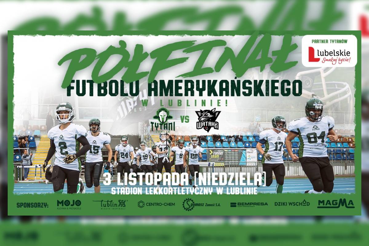 grafika PÓŁFINAŁ FUTBOLU AMERYKAŃSKIEGO W LUBLINIE